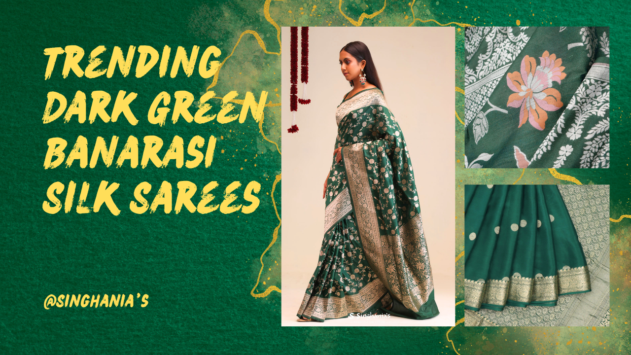 Trending Dark Green Banarasi Silk Sarees