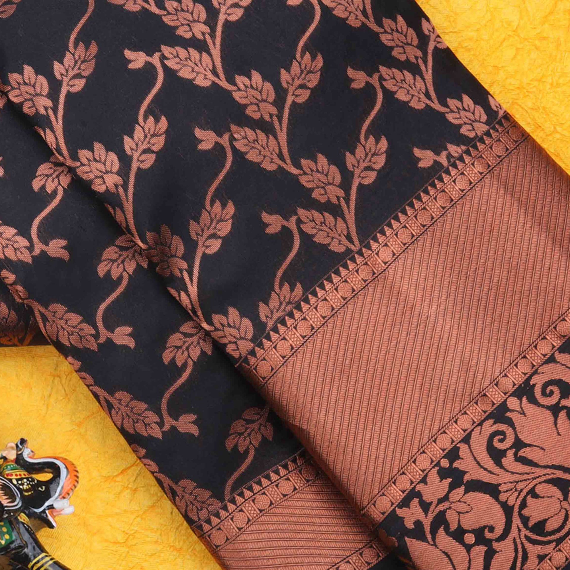 The Beauty Of Copper Zari Silk Saree In Indian Wear!
