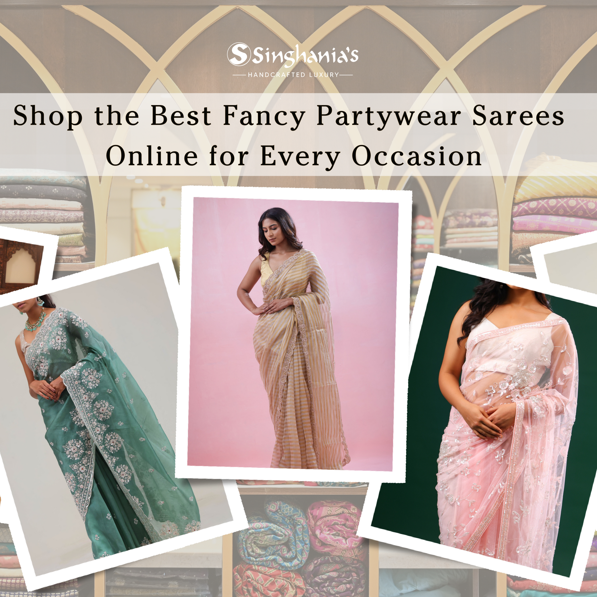 Shop the Best Fancy Partywear Sarees Online for Every Occasion
