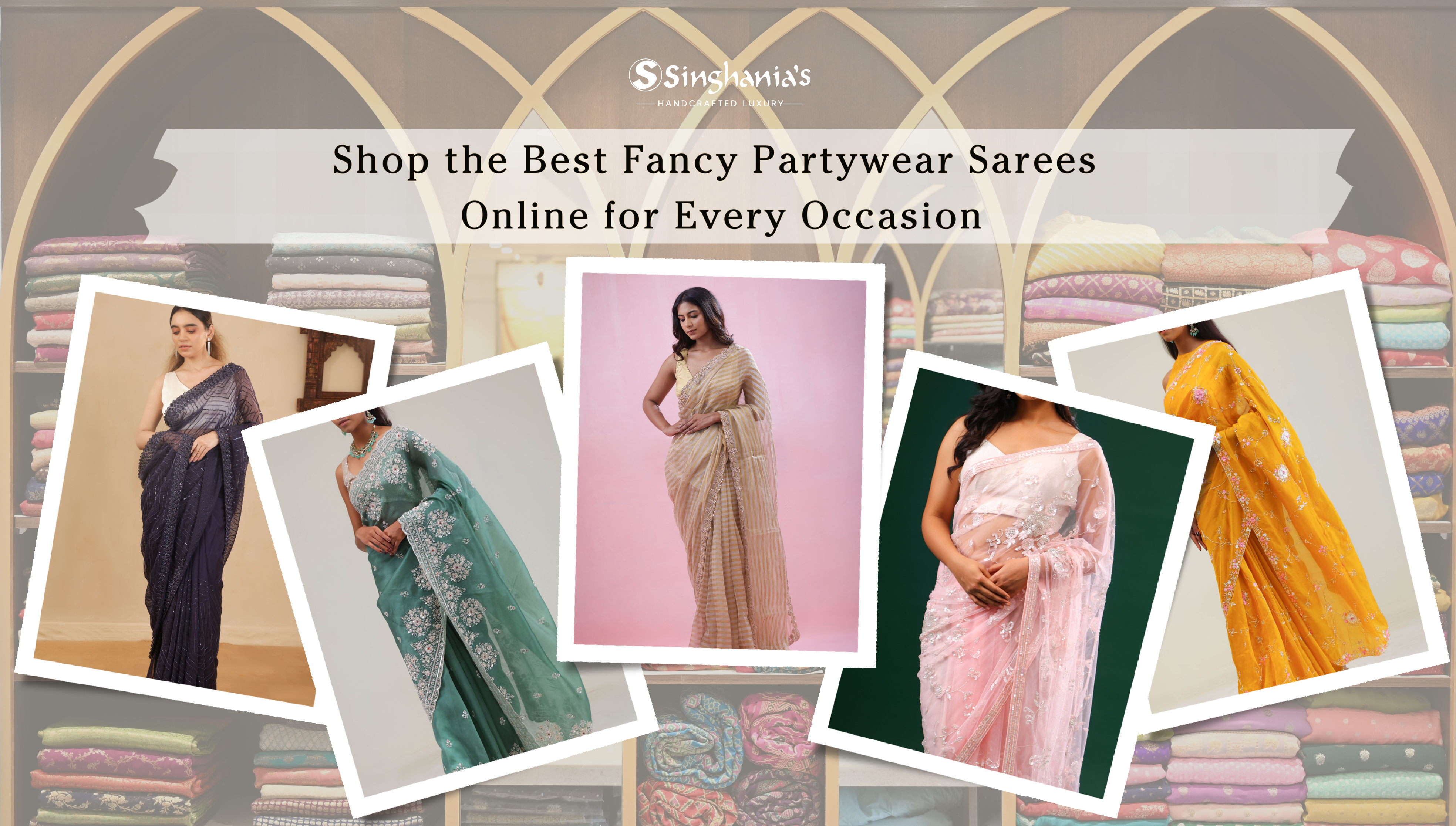 Shop the Best Fancy Partywear Sarees Online for Every Occasion