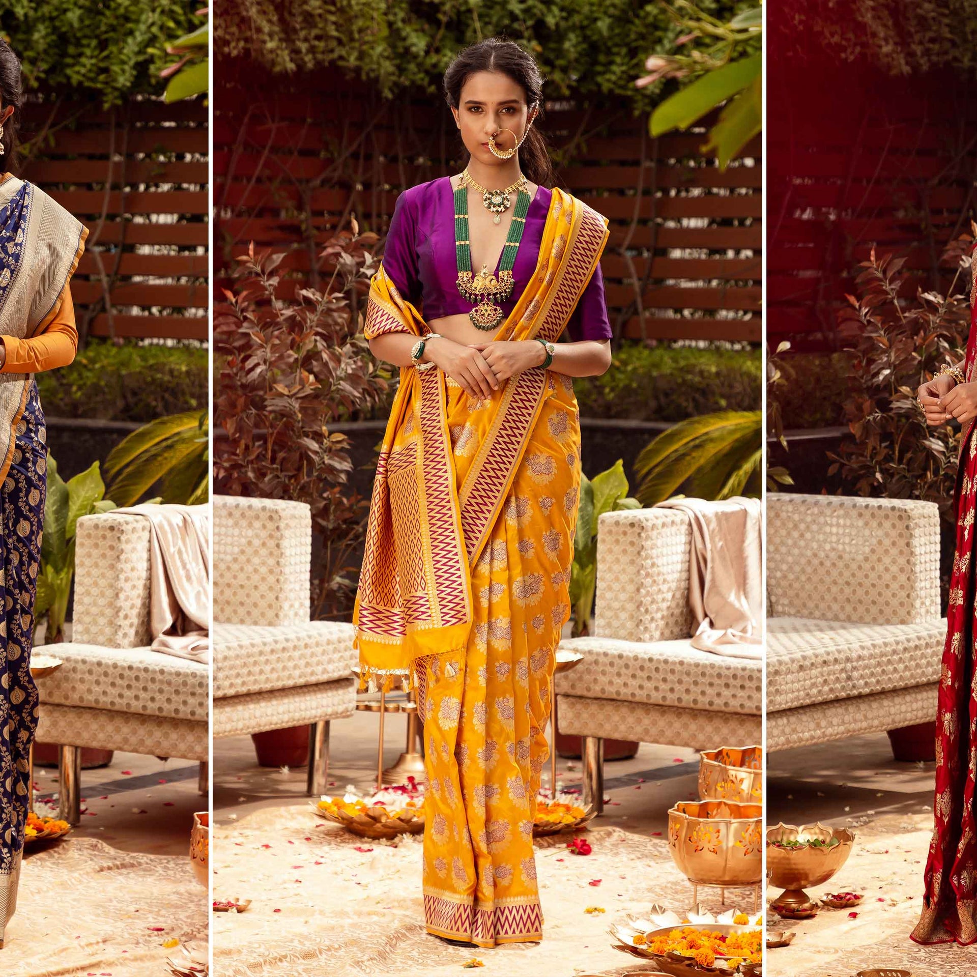 Inaya, A Tapestry of Beauty: Embracing the Floral Banarasi Sarees