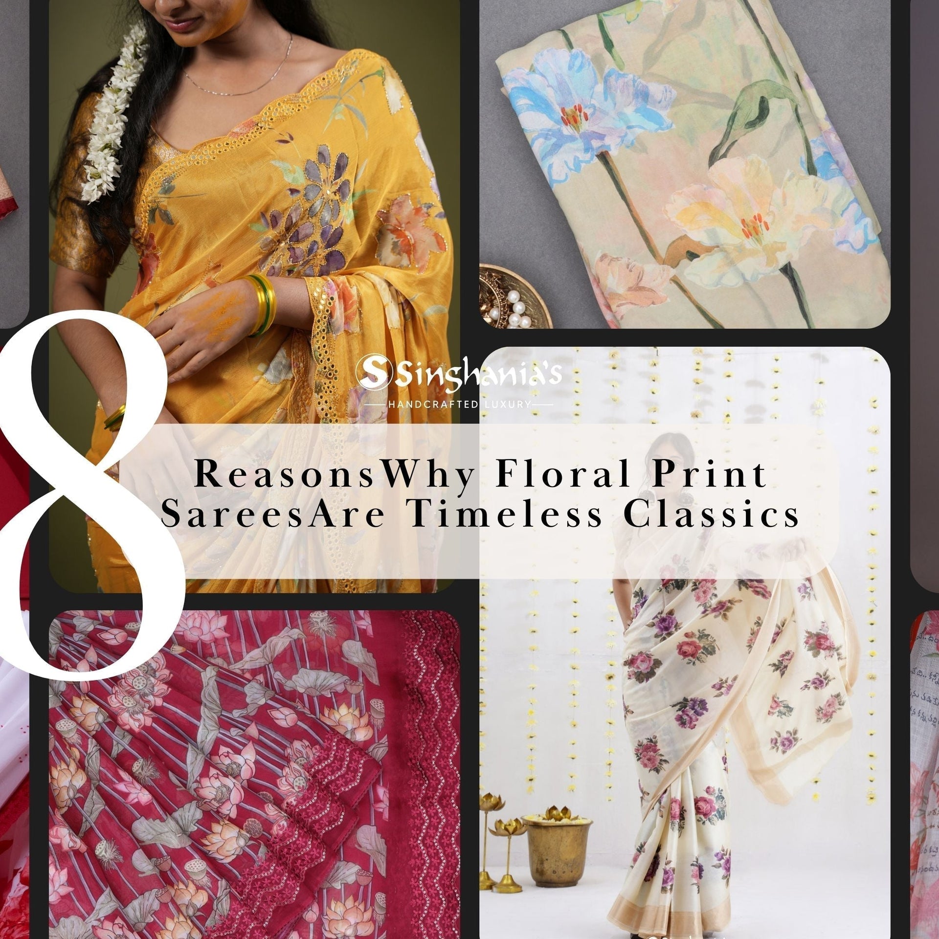 8 Reasons Why Floral Print Sarees Are Timeless Classics