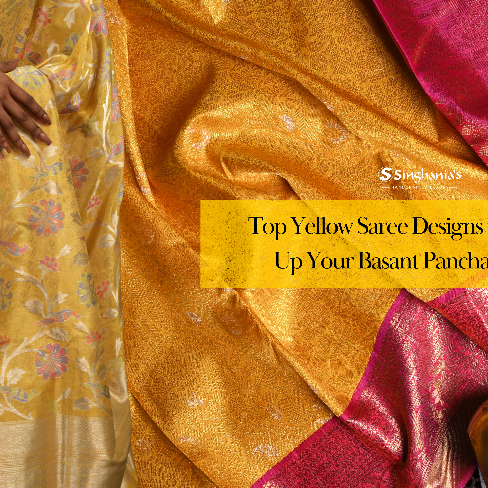 Top Yellow Saree Designs to Brighten Up Your Basant Panchami Look