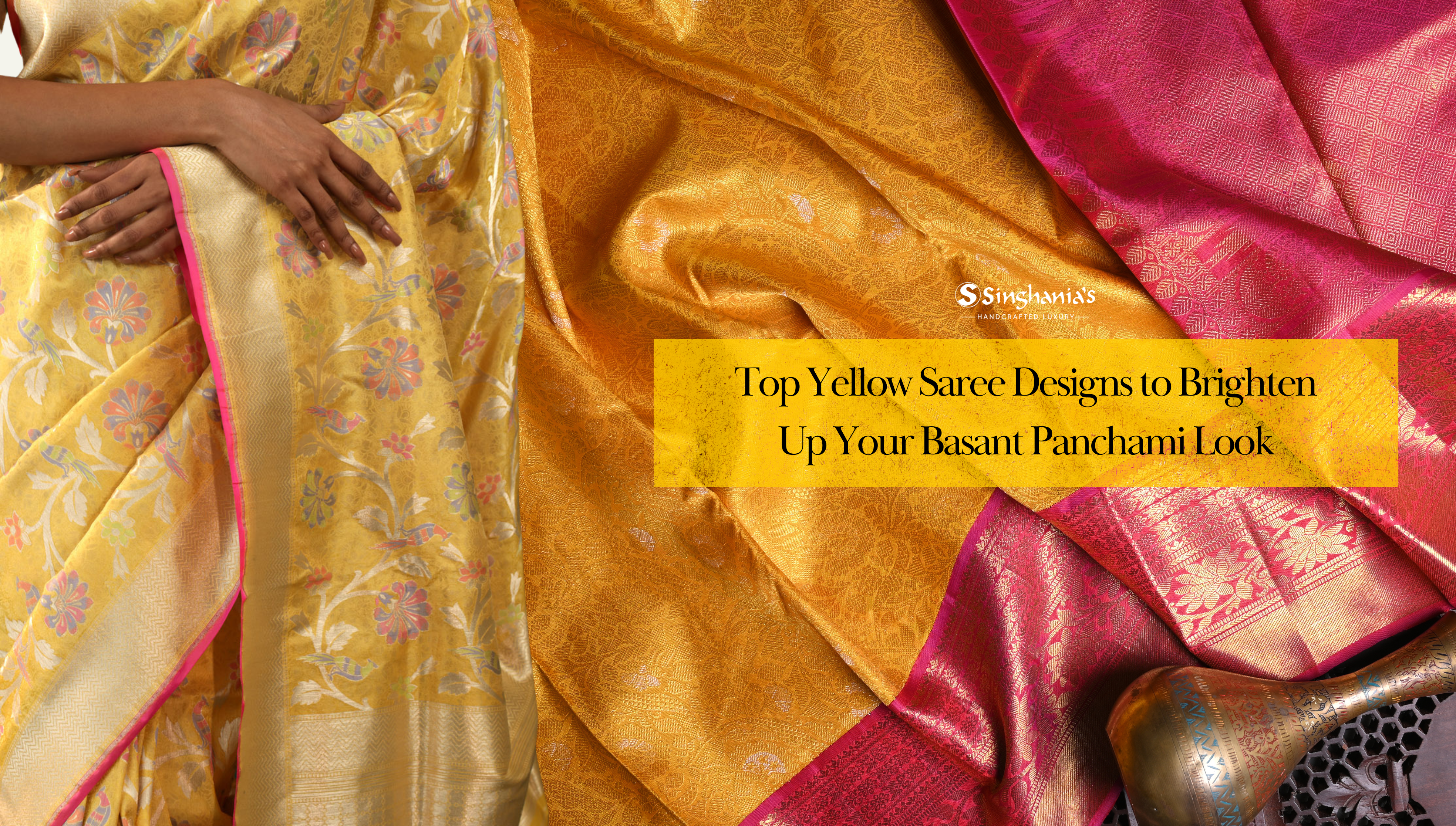 Top Yellow Saree Designs to Brighten Up Your Basant Panchami Look