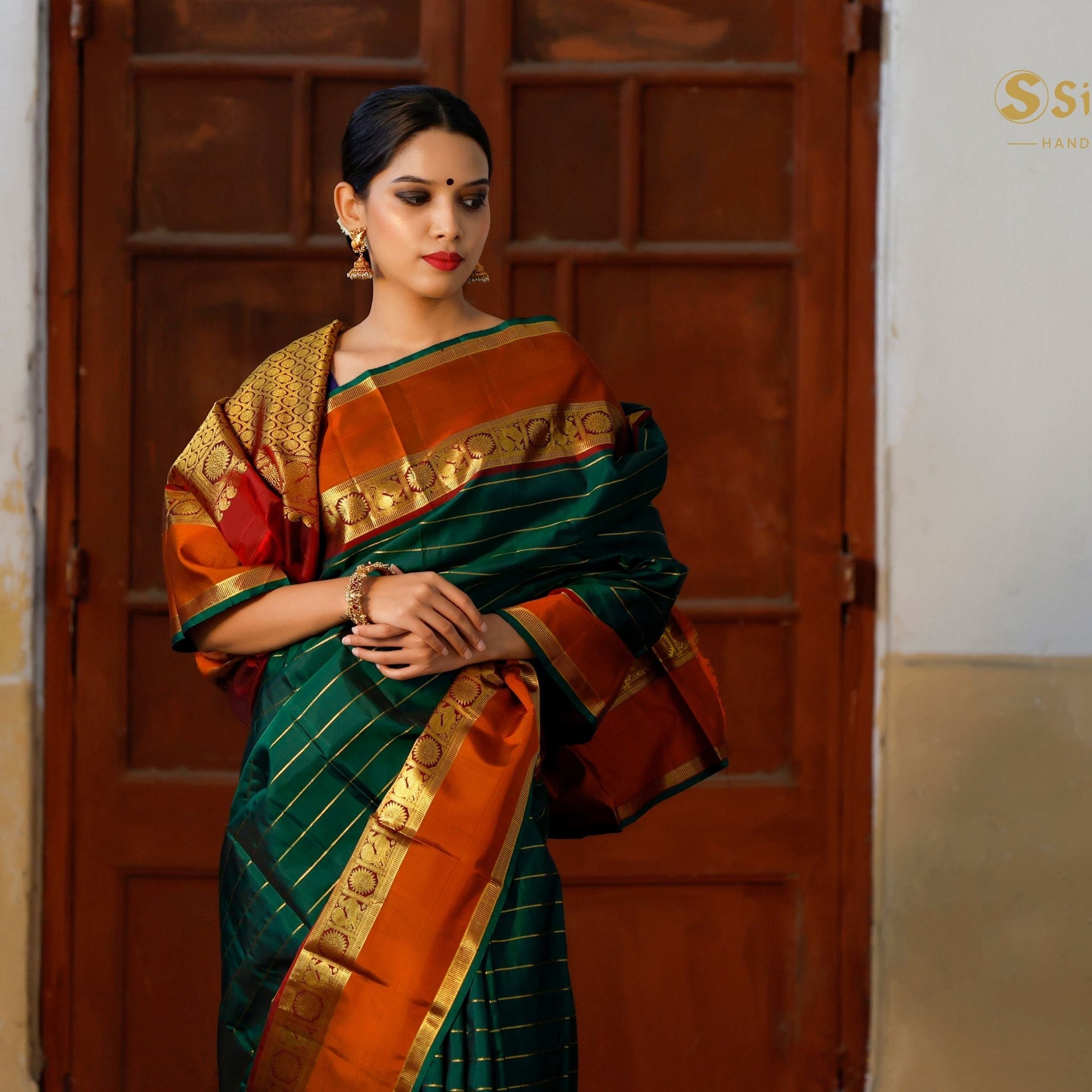 Green Saree Styling: Master the Elegant Look with Bottle Green Silk