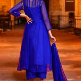 Trypan Blue Georgette Anarkali Set