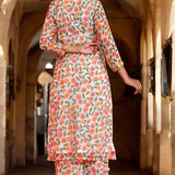 Off-White Chiffon Kurta Set