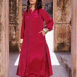 Cherry Red Crepe Co-Ord Set