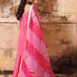 Watermelon Pink Crepe Kurta Set