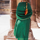 Bottle Green Chanderi Kurta Set