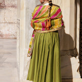 Mahendi Green Dupion Silk Kurta Set