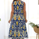 Ikat Blue Salwar Kurta Set