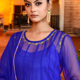 Trypan Blue Georgette Anarkali Set