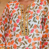 Off-White Chiffon Kurta Set