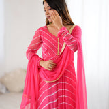 Rose Pink Anarkali Set