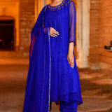 Trypan Blue Georgette Anarkali Set