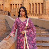Pink Chanderi Kurta Set