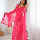 Rose Pink Anarkali Set