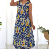 Ikat Blue Salwar Kurta Set