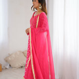 Rose Pink Anarkali Set