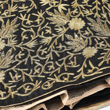 Black Raw Silk Designer Kurti With Lehenga And Dupatta