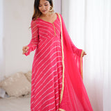 Rose Pink Anarkali Set