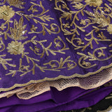 Purple Raw Silk Designer Kurti With Lehenga And Dupatta