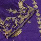 Purple Raw Silk Dori Hand Embroidered Suit With Salwar And Dupatta