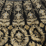 Black Raw Silk Designer Gota Patti Lehenga With Blouse And Dupatta