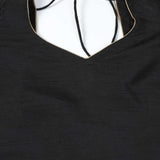 Black Raw Silk Designer Kurti With Lehenga And Dupatta