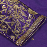 Purple Raw Silk Designer Kurti With Lehenga And Dupatta