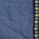 Blue Raw Silk Elegant Dori Hand Embroidered Suit With Salwar And Dupatta