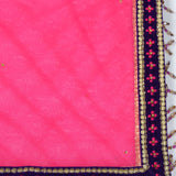 Purple Velvet Kurti With Gold Zari And Resham Thread Work With Dupatta Set