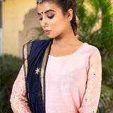 Blush Pink Cotton Silk Gota Patti Suit Set