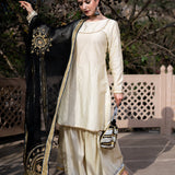 Off White Cotton Silk Gota Patti Gharara Set