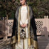 Off White Cotton Silk Gota Patti Gharara Set