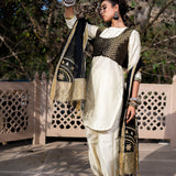 Off White Cotton Silk Gota Patti Gharara Set