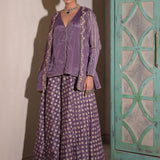Lavender Chinon Sharara Set