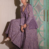 Lavender Chinon Sharara Set