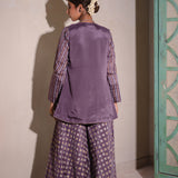 Lavender Chinon Sharara Set