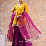 Marigold Purple Peplum Set