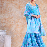 Ocean Swirl Sharara Set