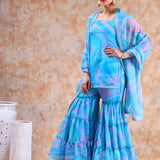 Ocean Swirl Sharara Set