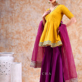 Marigold Purple Peplum Set