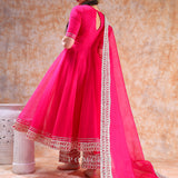 Fuchsia Cutwork Anarkali Set