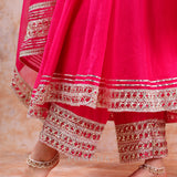 Fuchsia Cutwork Anarkali Set