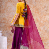 Marigold Purple Peplum Set