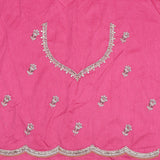 Shiraz Pinkish Red Tissue Saree With Scallop Border