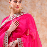 Fuchsia Cutwork Anarkali Set
