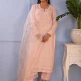 Light Baby Pink Cotton Silk Kurta Set